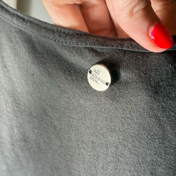 allabouteve. Dark Grey Silver Studded Midnight Rider Trendy Muscle Tank Top - Picture 6 of 7